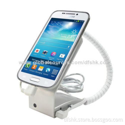 silver mobile phone security holder one cable with charging function